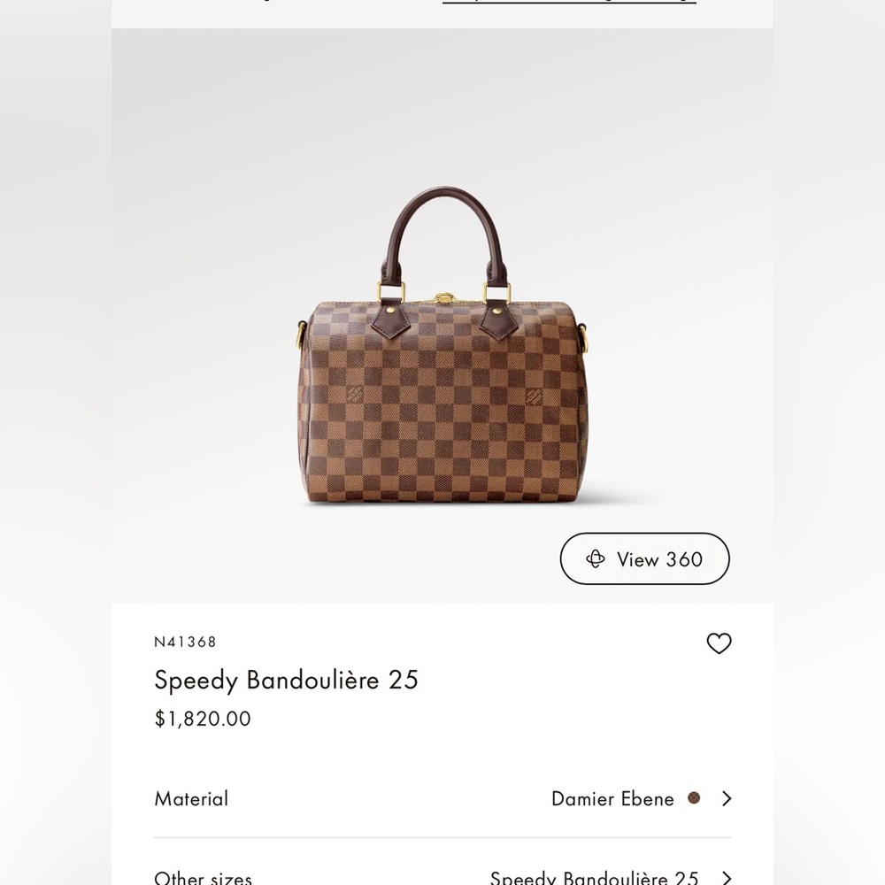 Louis Vuitton Speedy  25